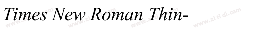 Times New Roman Thin字体转换
